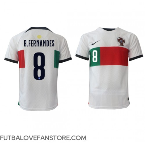 Portugalsko Bruno Fernandes #8 Vonkajší futbalový dres MS 2022 Krátky Rukáv